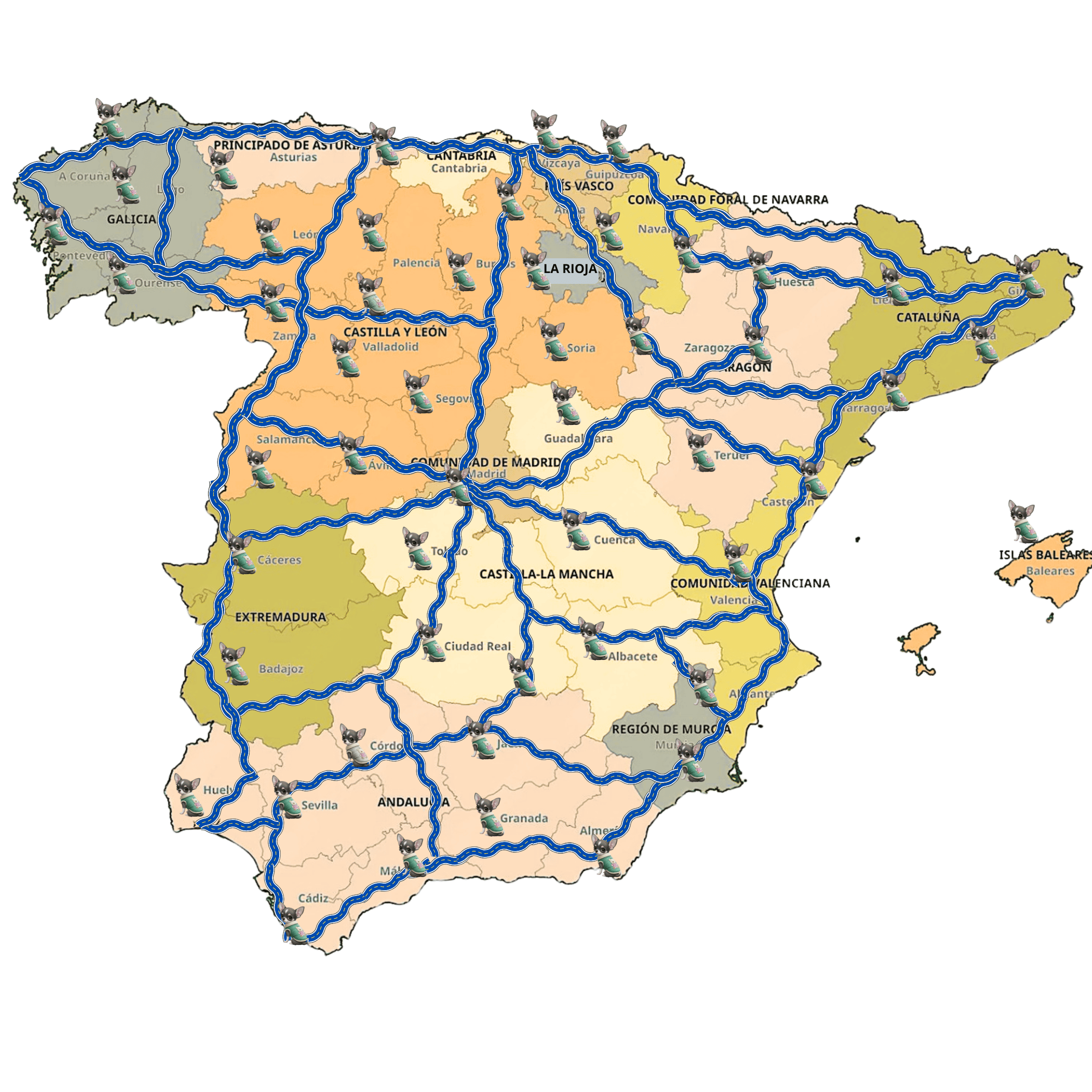 rutas transporte mascotas